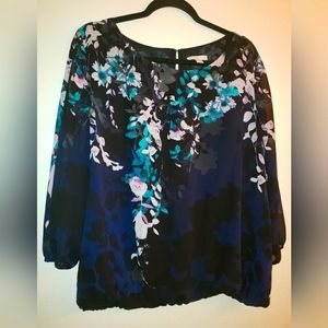 New York & Company Floral Blouse